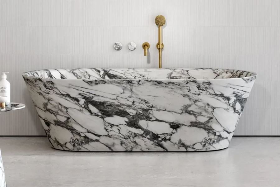 पत्थर का सिंक और बाथटब