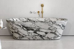 पत्थर का सिंक और बाथटब