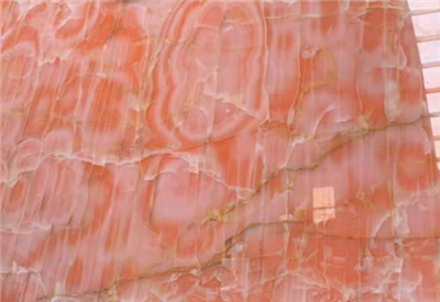 गुलाबी गोमेद स्लैब|लक्जरी बार और होटलों के लिए पारभासी प्राकृतिक पत्थर